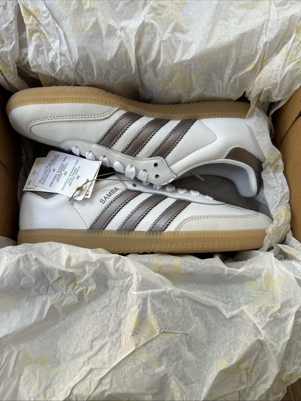 Adidas OG Samba women’s size 7.5 White and coffee/metallic Sneakers